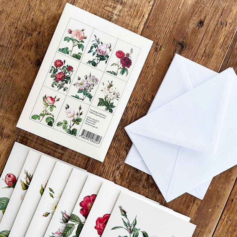 Historic Roses – 8 cards – Koustrup & Co